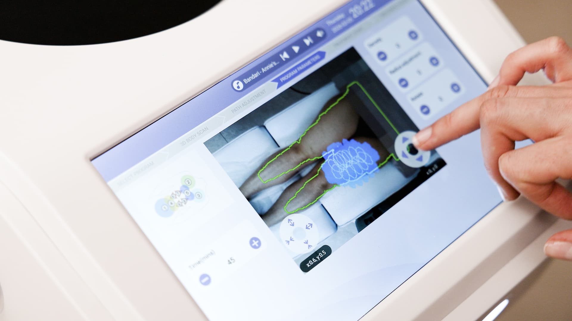 We select therapy or massage with AI assist
